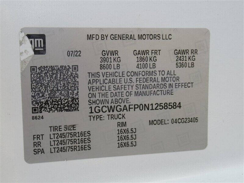 2022 Chevrolet Express 2500