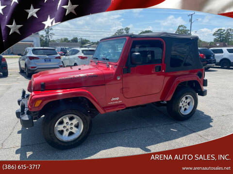 2005 Jeep Wrangler for sale at ARENA AUTO SALES,  INC. in Holly Hill FL