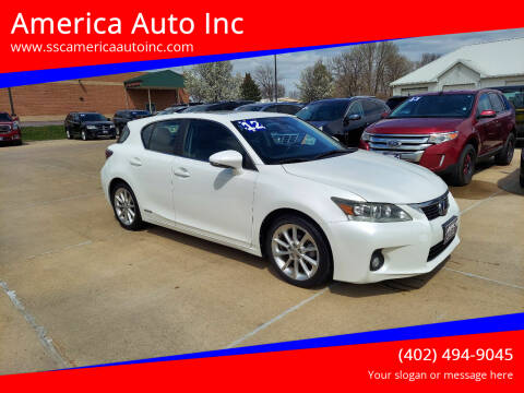 2012 Lexus CT 200h for sale at America Auto Inc in South Sioux City NE