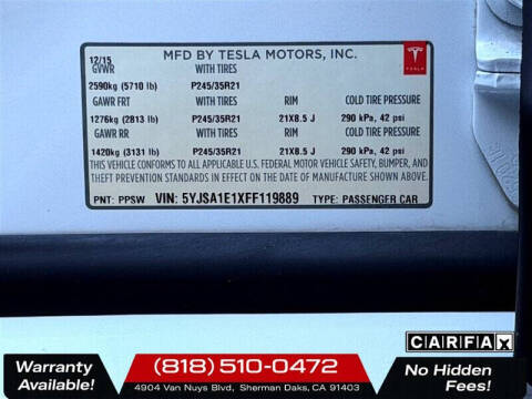 2015 Tesla Model S 85