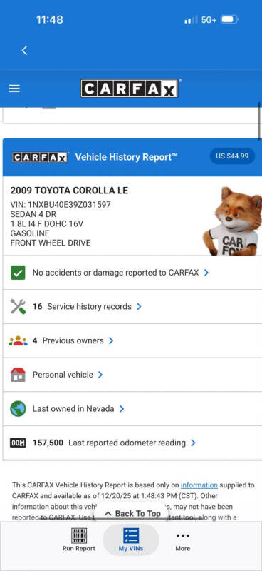 2009 Toyota Corolla LE