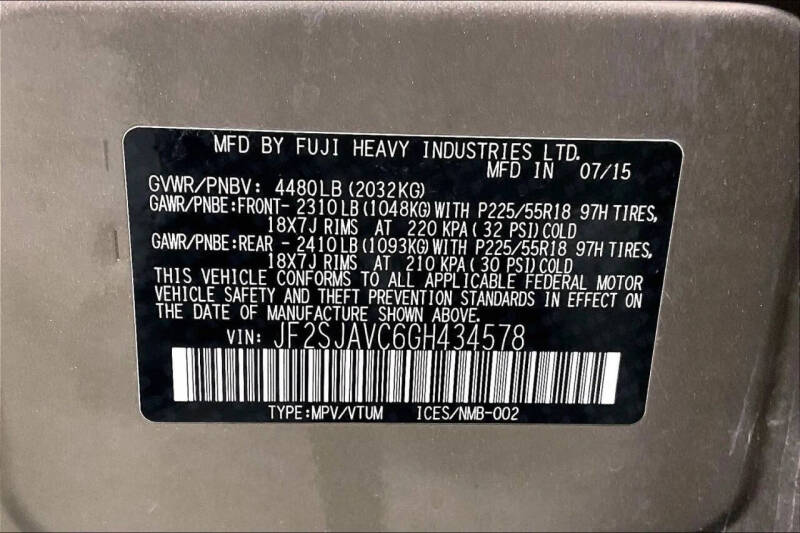 2016 Subaru Forester 2.5i Touring