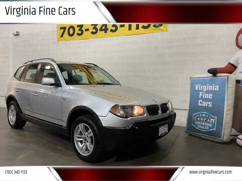 2004 BMW X3 for sale at Virginia Fine Cars in Chantilly VA