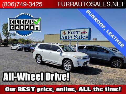 2013 Toyota Highlander Hybrid for sale at FURR AUTO SALES in Lubbock TX