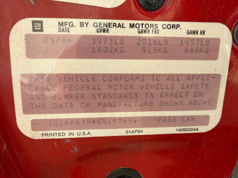 1986 Chevrolet Camaro Z28