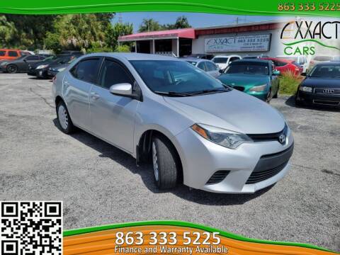 2014 Toyota Corolla for sale at Exxact Cars in Lakeland FL