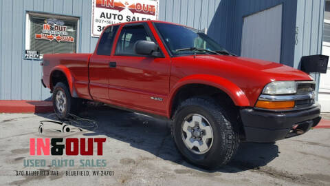 2002 Chevrolet S-10 for sale at In & Out Used Auto Sales in Bluefield WV