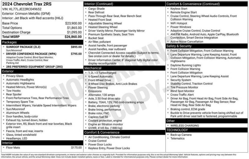 2024 Chevrolet Trax RS