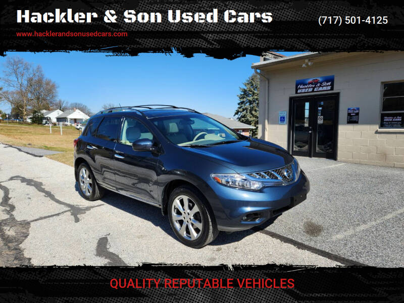 2012 Nissan Murano for sale at Hackler & Son Used Cars in Red Lion PA