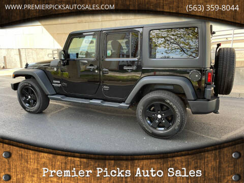 2015 Jeep Wrangler Unlimited for sale at Premier Picks Auto Sales in Bettendorf IA