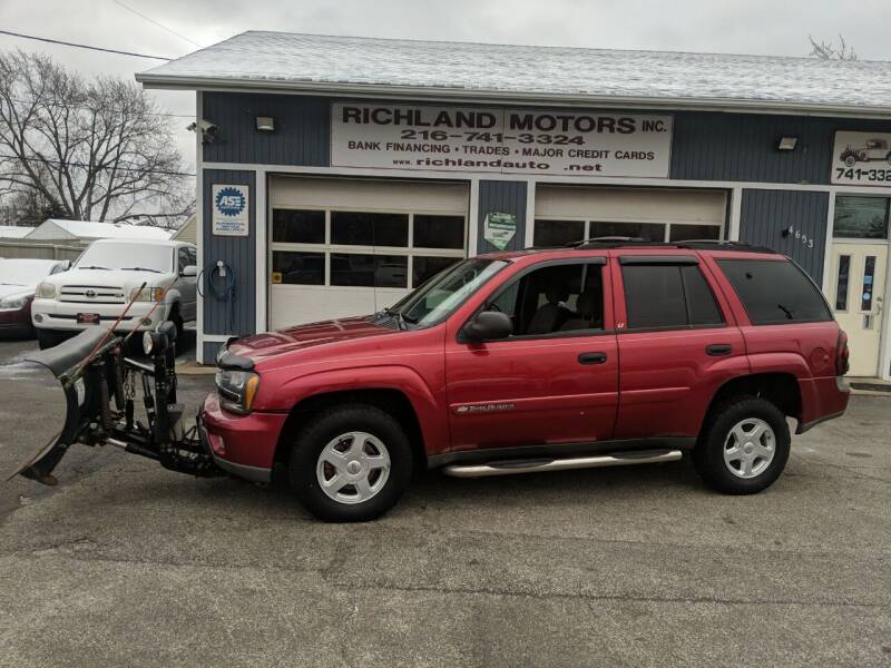 2003 Chevrolet TrailBlazer for sale at Richland Motors in Cleveland OH
