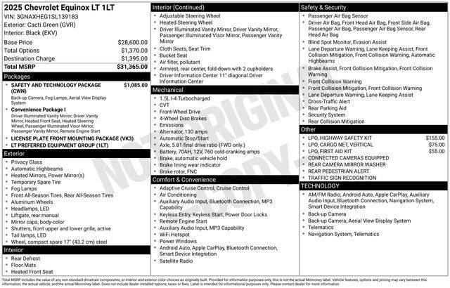 2025 Chevrolet Equinox LT