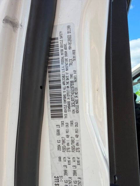 White 2016 Ram 1500 SLT 4x4 SLT 2dr Regular Cab 8 ft. LB Pickup 7
