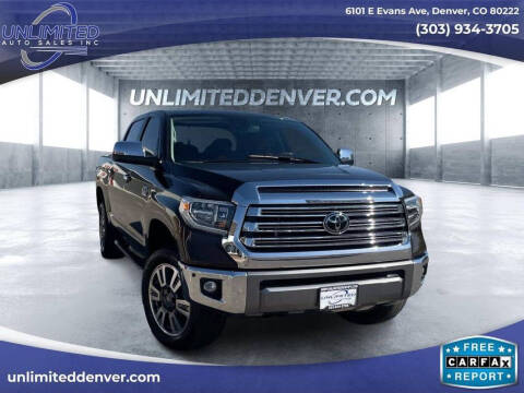 2021 Toyota Tundra for sale at Unlimited Auto Sales in Denver CO