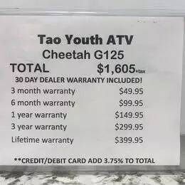 2025 TAO CHEETAH (G125)