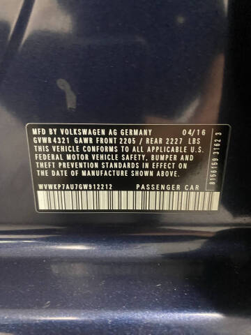 2016 Volkswagen e-Golf SE