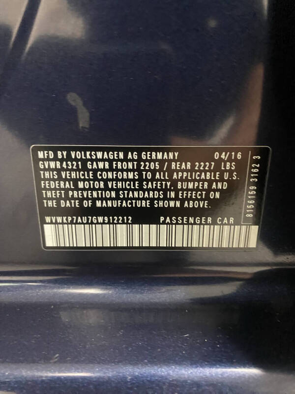 2016 Volkswagen e-Golf SE