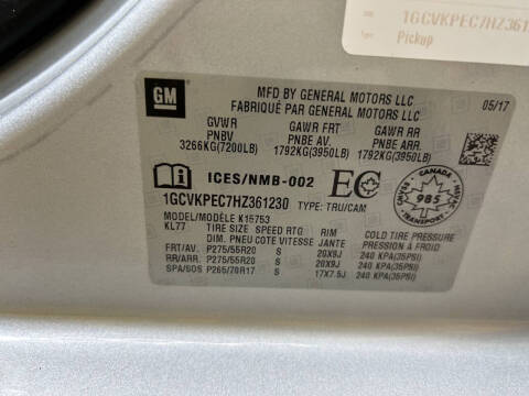 2017 Chevrolet Silverado 1500 Custom