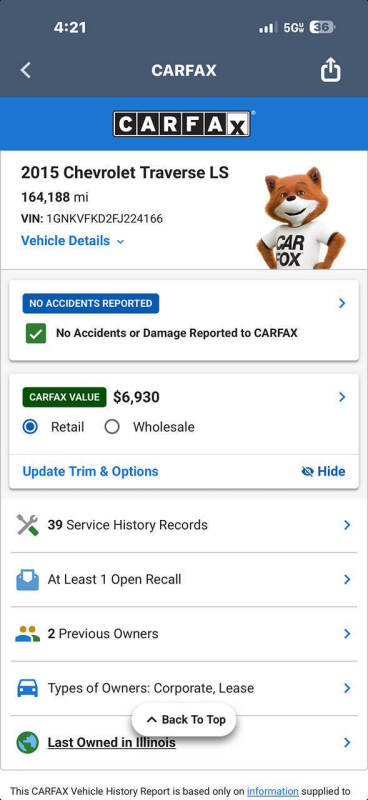 2015 Chevrolet Traverse LS