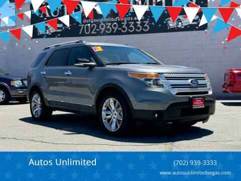 2013 Ford Explorer for sale at Autos Unlimited in Las Vegas NV