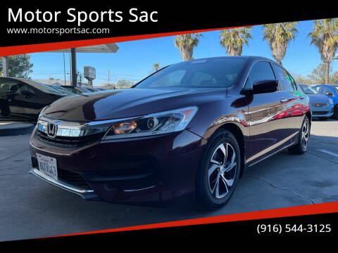 2017 Honda Accord for sale at Motor Sports Sac in Sacramento CA
