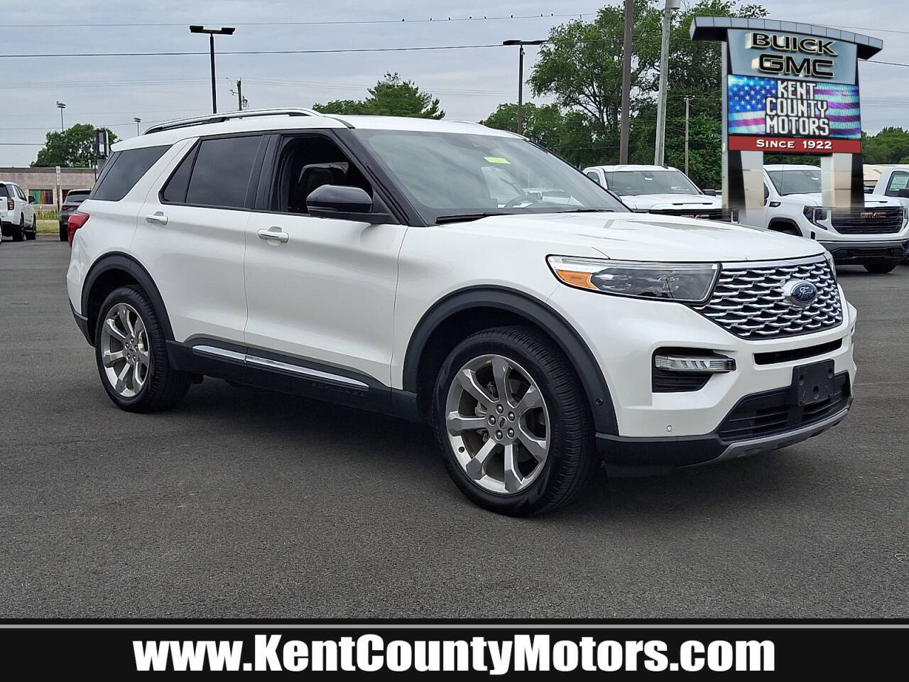 Star White Metallic Tri-Coat - AZ 2020 Ford Explorer Platinum AWD Platinum 4dr SUV 1