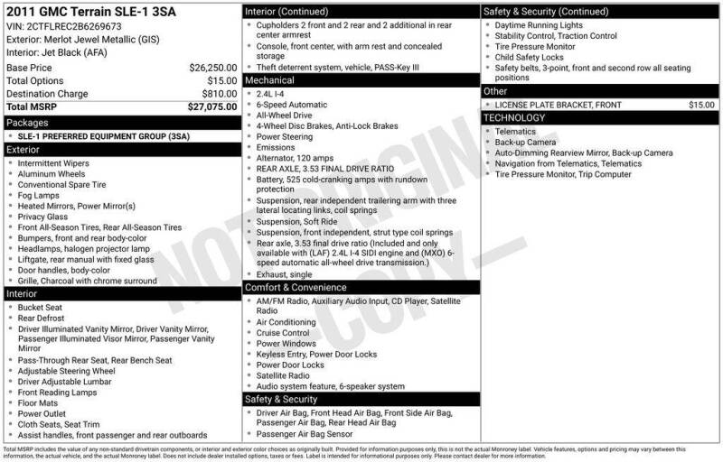 2011 GMC Terrain SLE-1
