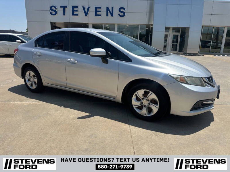 Used 2014 Honda Civic LX with VIN 19XFB2F59EE077905 for sale in Enid, OK