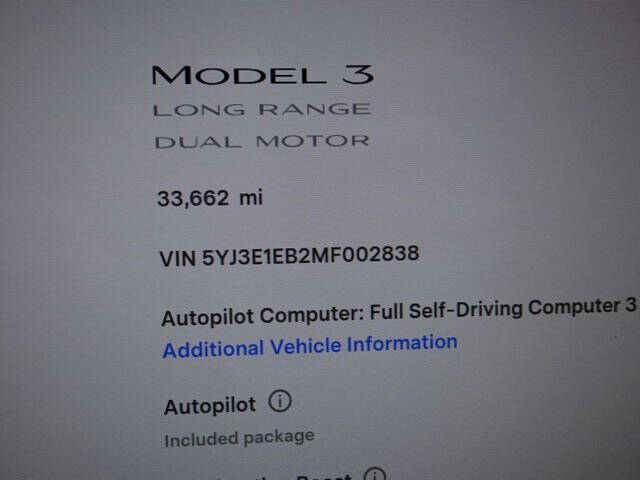 2021 Tesla Model 3 Long Range