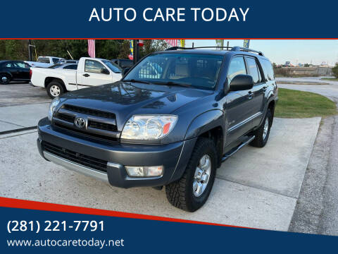 2004 Toyota 4Runner for sale at AUTO CARE TODAY in Spring TX