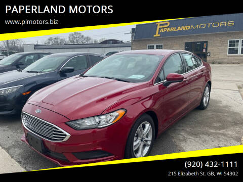 2018 Ford Fusion for sale at PAPERLAND MOTORS in Green Bay WI