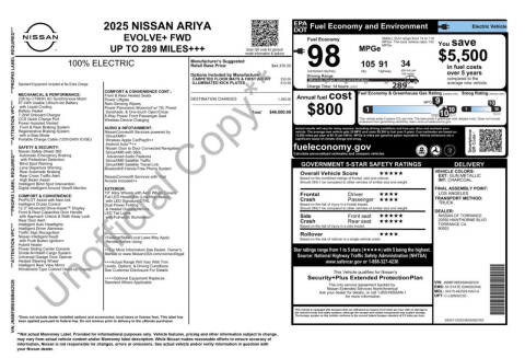 2025 Nissan Ariya Evolve+