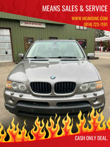 2006 BMW X5 for sale at MEANS SALES & SERVICE in Warren PA