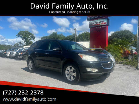 2012 Chevrolet Traverse for sale at David Family Auto, Inc. in New Port Richey FL