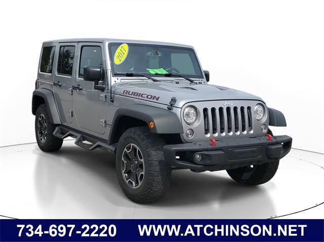 Used 2017 Jeep Wrangler Unlimited Rubicon Hard Rock with VIN 1C4BJWFG1HL561363 for sale in Belleville, MI