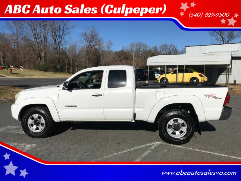 2006 Toyota Tacoma for sale at ABC Auto Sales 2 locations (540) 829-9500 Culpeper - Barboursville Location in Barboursville VA