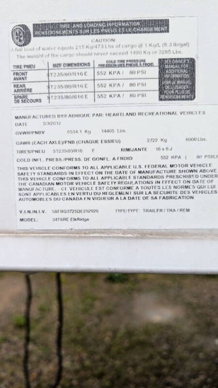 2013 Heartland ELK RIDGE