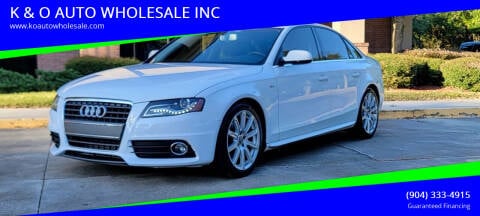 2012 Audi A4 for sale at K & O AUTO WHOLESALE INC in Jacksonville FL