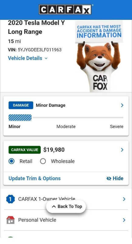 2020 Tesla Model Y Long Range