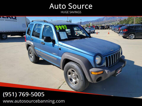 2004 Jeep Liberty for sale at Auto Source in Banning CA