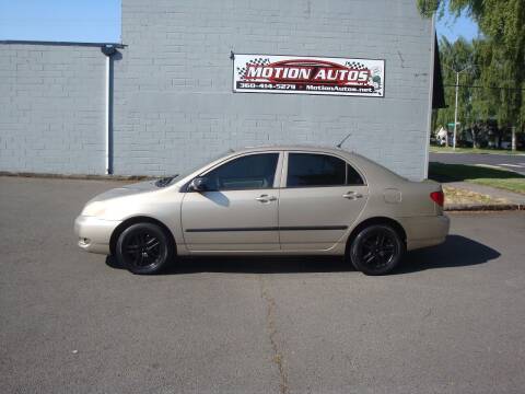2006 Toyota Corolla for sale at Motion Autos in Longview WA
