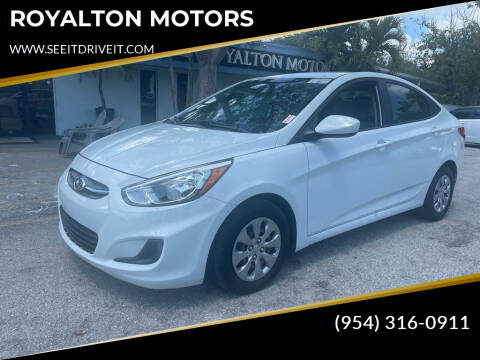 2017 Hyundai Accent for sale at ROYALTON MOTORS in Plantation FL