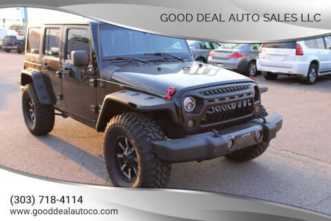 2013 Jeep Wrangler Unlimited for sale at Good Deal Auto Sales LLC in Aurora CO