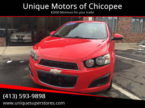 2015 Chevrolet Sonic for sale at Unique Motors of Chicopee in Chicopee MA
