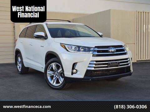 2017 Toyota Highlander Hybrid for sale at West National Financial in Van Nuys CA