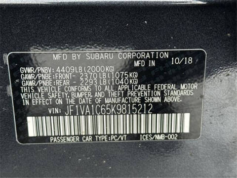 2019 Subaru WRX Premium