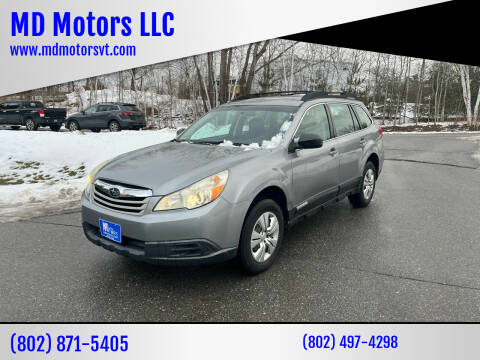 2011 Subaru Outback for sale at MD Motors LLC in Williston VT