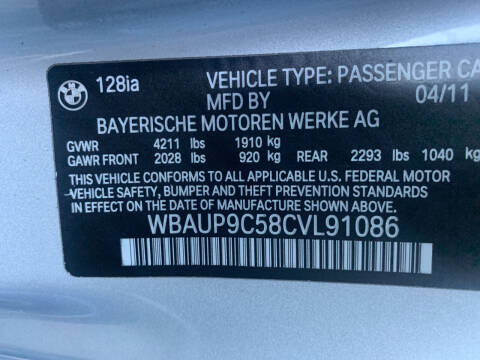 2012 BMW 1 Series 128i