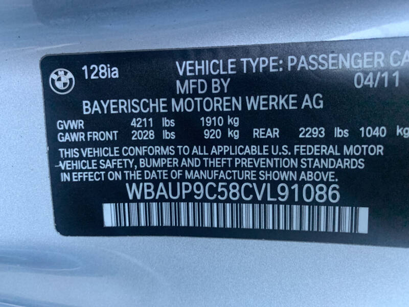 2012 BMW 1 Series 128i