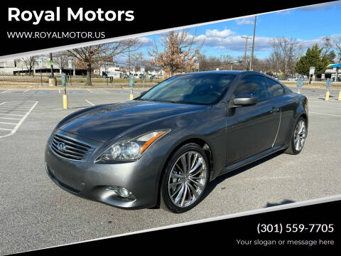 2014 Infiniti Q60 Coupe for sale at Royal Motors in Hyattsville MD